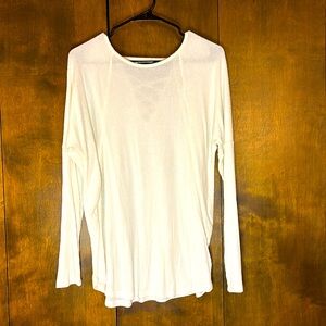 Long sleeve white knit